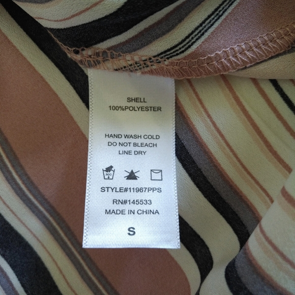 W5🖐️ by Anthropologie Striped Faux Crossover Top - Picture 6 of 7